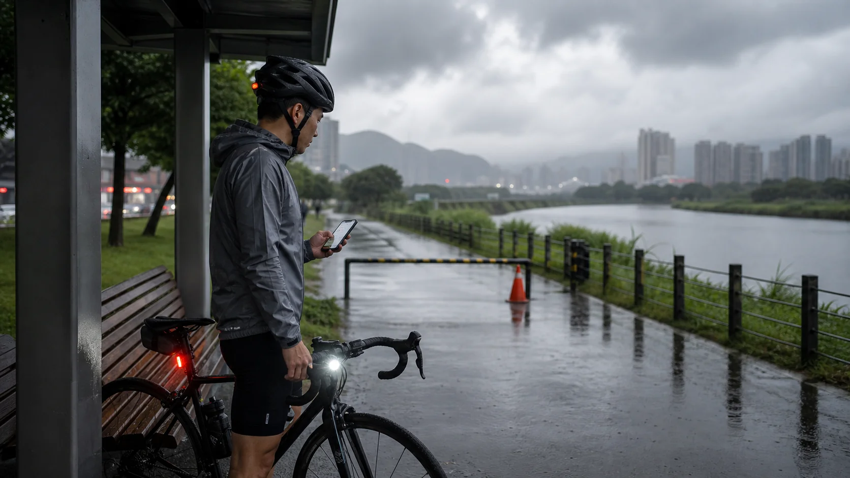 颱風梅雨季騎行安全主視覺